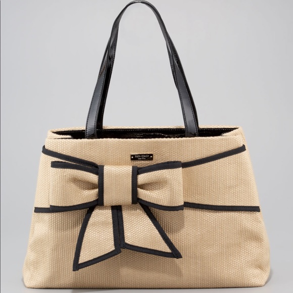kate spade Handbags - Kate Spade Straw Bow Purse
